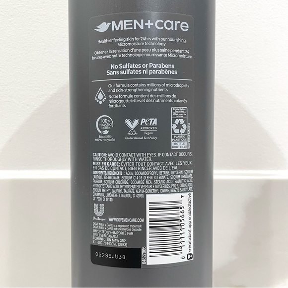 🟠5/$25 NEW Dove Men+Care Clean Comfort Body & Face Wash - Picture 2 of 2